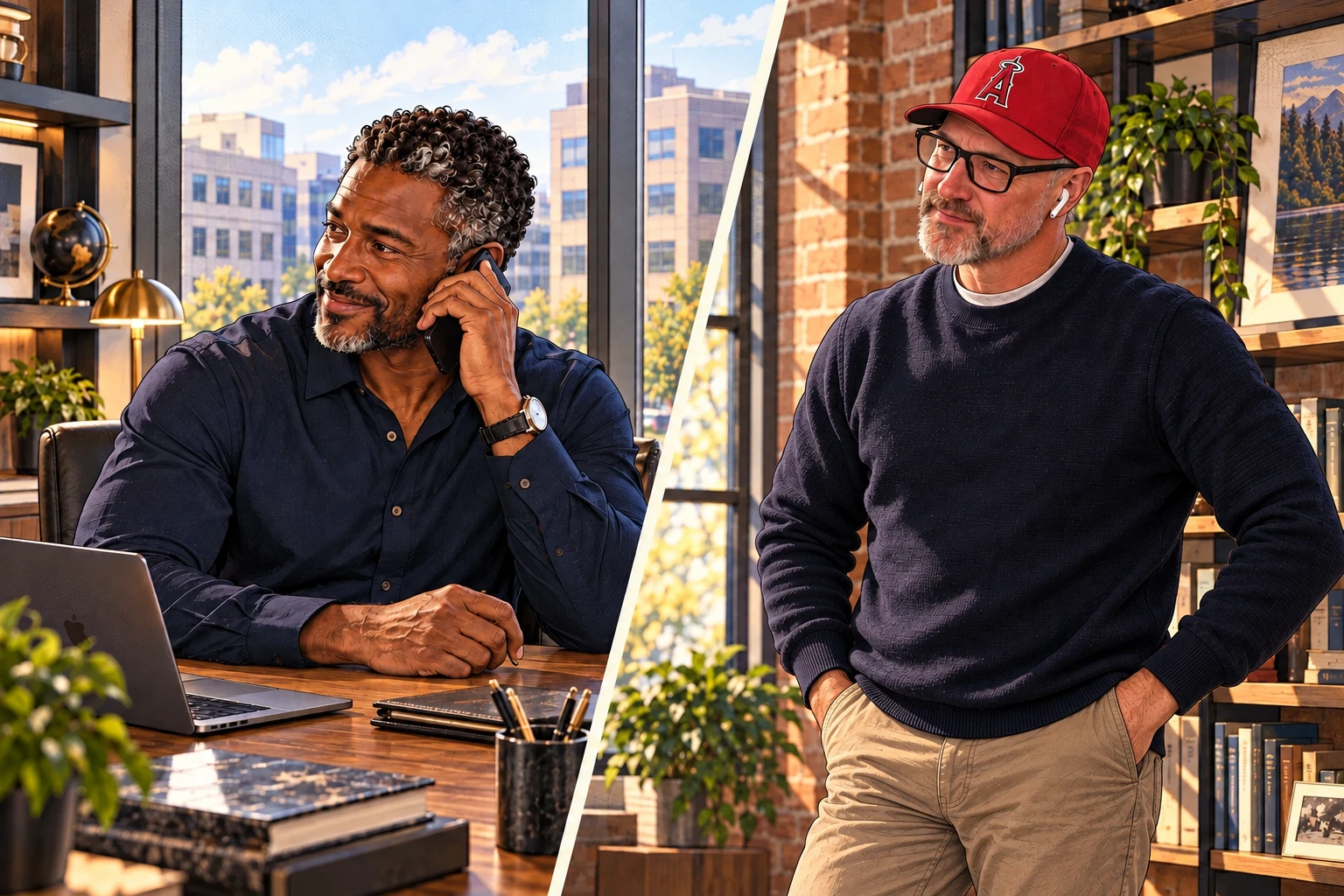 Illustration of our call with Jack, with a different attorney pose